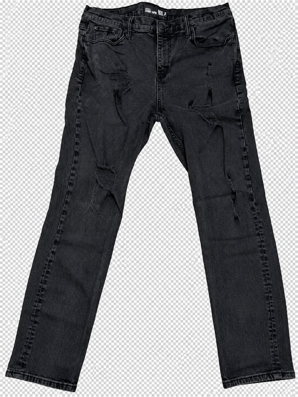 RSQ Black Slim Straight Distressed Jeans